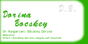 dorina bocskey business card