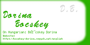 dorina bocskey business card